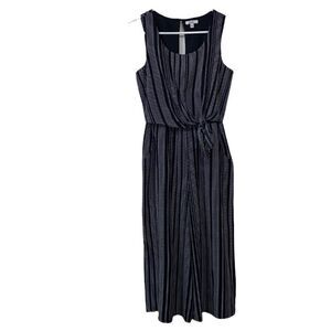 AUW Black and White Stripe Jumpsuit(Size Small)